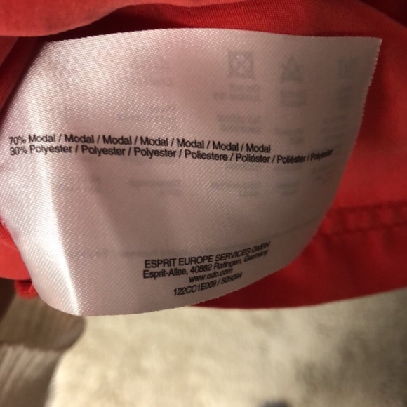 Esprit Modal Red Wrap Crossed Back MIDI Dress - Picture 4 of 8